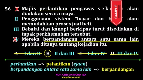 Soalan Latih Tubi Sintaksis Bahasa Melayu Tahap 2 KSSR