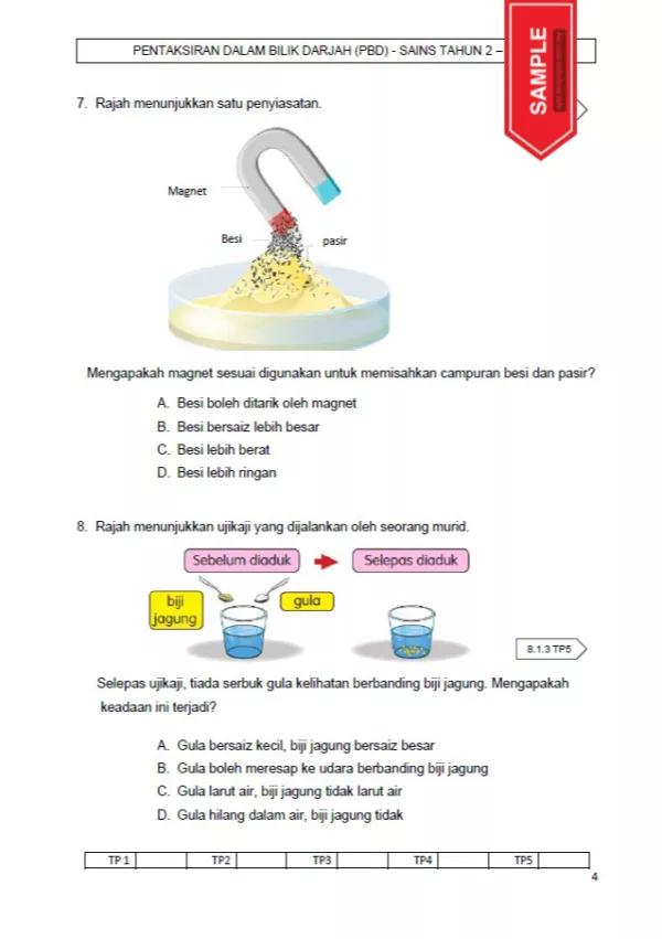 Soalan PBD Kuiz Sains Tahun 2 KSSR