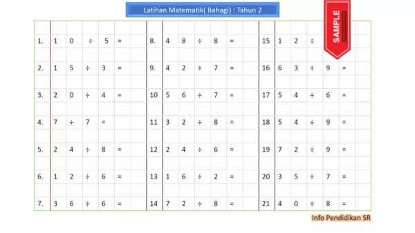 Soalan Latihan Asas Matematik Tahun 2