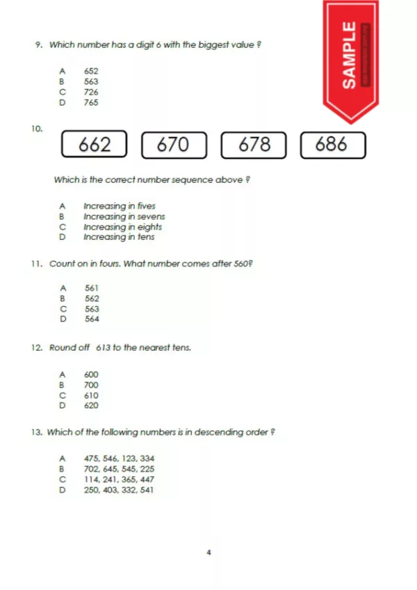 Soalan Ujian Sumatif Matematik Tahap 1 2022