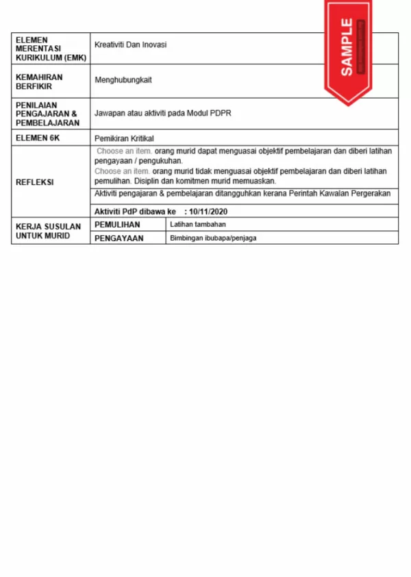 RPH Biologi Tingkatan 5 TS25