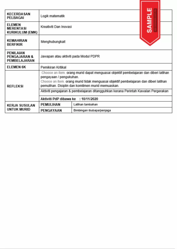 RPH Biologi Tingkatan 5 TS25