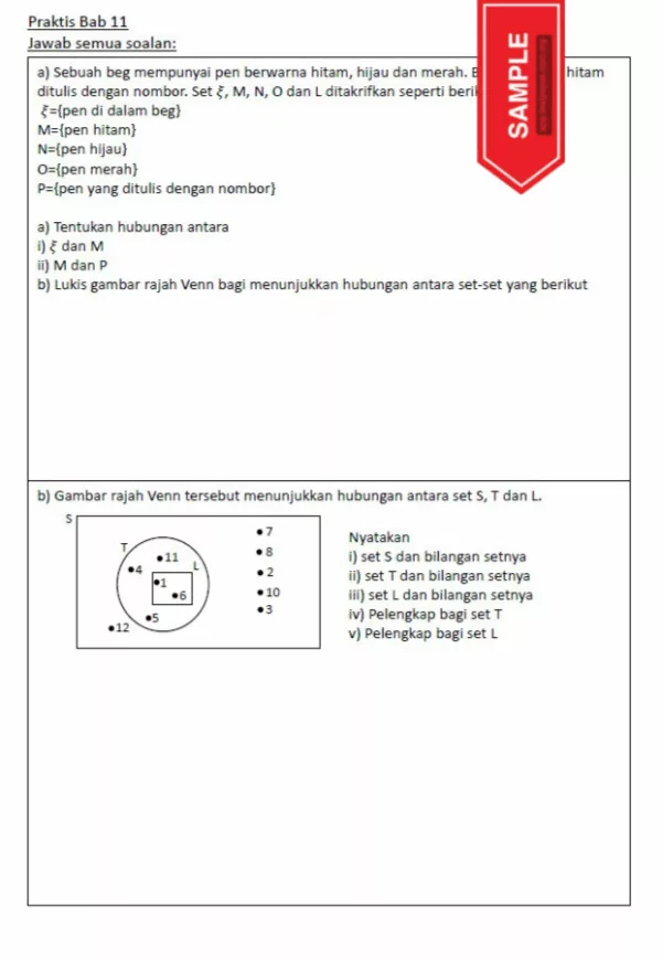 Soalan Latih Tubi Matematik Tingkatan 1 KSSM