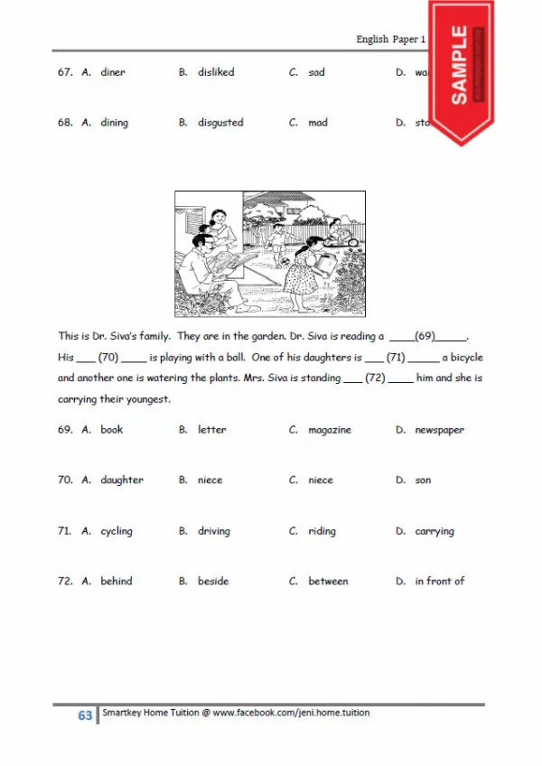 Latihan Soalan Revision English Year 6