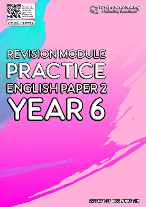 Latihan Soalan Revision English Year 6 Kertas 2