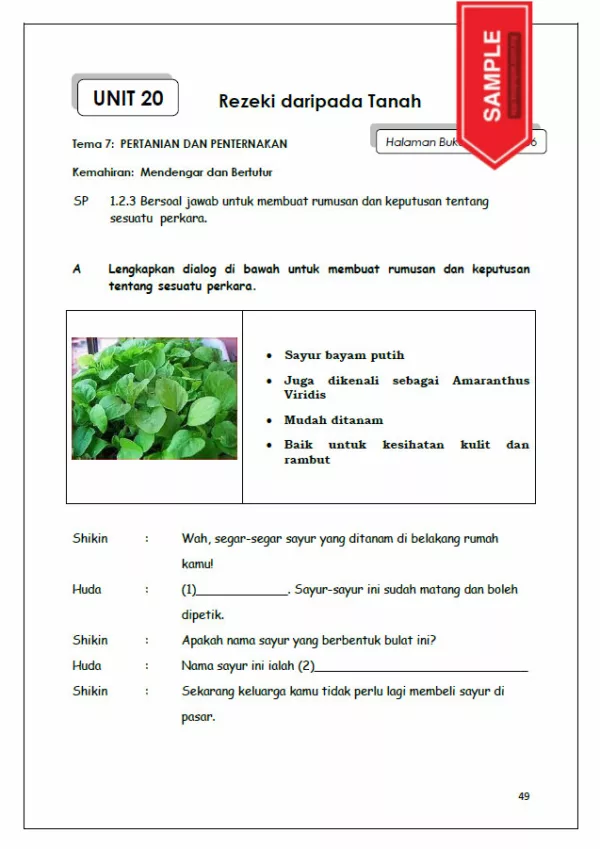 Soalan Latihan Topikal Bahasa Melayu Tahun 6 KSSR