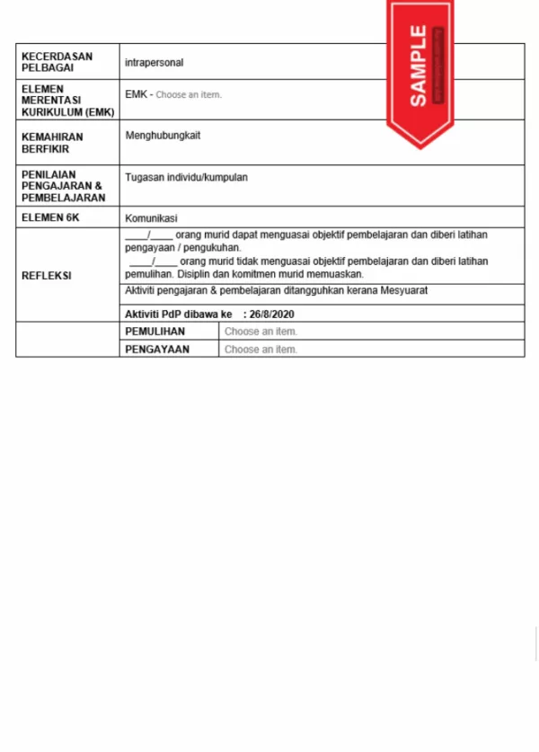 RPH Reka Bentuk Teknologi Tingkatan 3 TS25