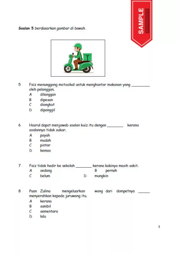 Soalan Latihan BM Soalan 1-5 Tahun 4 KSSR