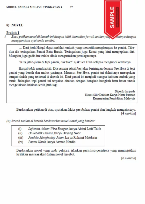 Nota dan Soalan Latihan BM Tingkatan 4 KSSM Kertas 2