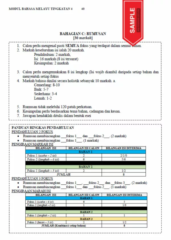 Nota dan Soalan Latihan BM Tingkatan 4 KSSM Kertas 2