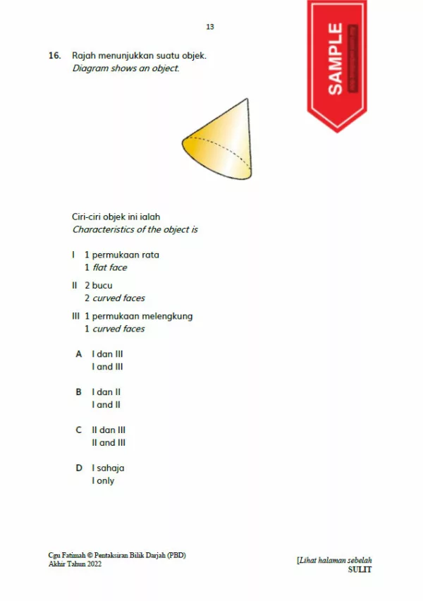 Soalan Ujian PBD Akhir Matematik Tahun 2 2022