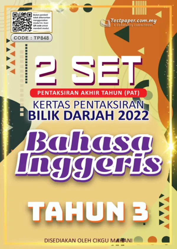 Soalan Ujian PBD Akhir Bahasa Inggeris Tahun 3 2022