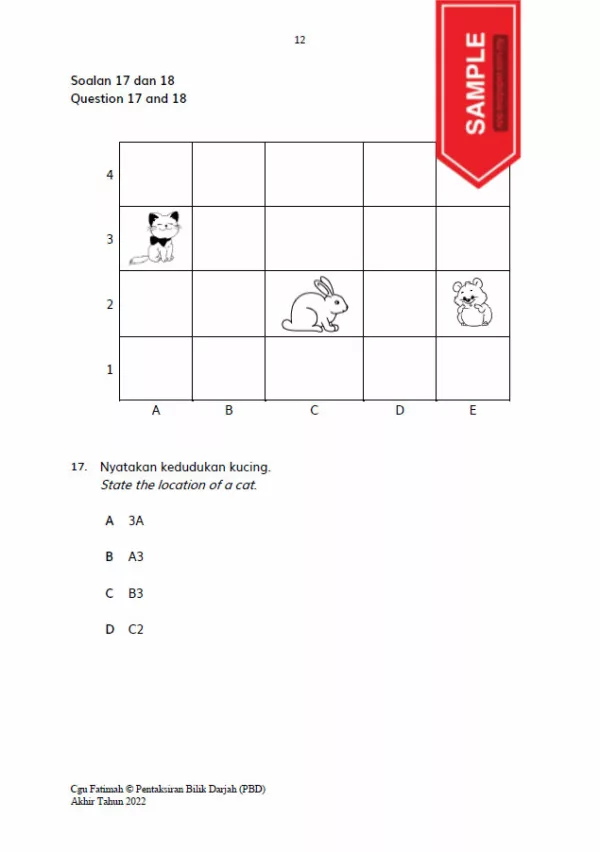 Soalan Ujian PBD Akhir Matematik Tahun 3 2022