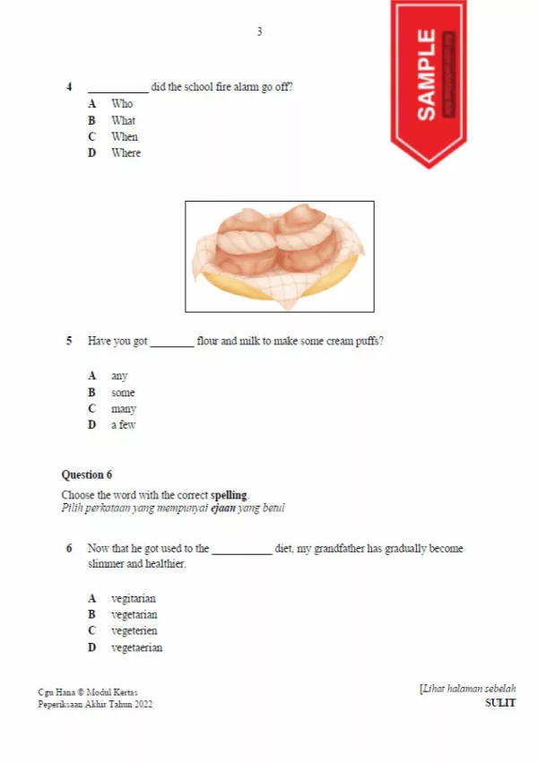 Soalan Ujian PBD Akhir Bahasa Inggeris Tahun 4 2022