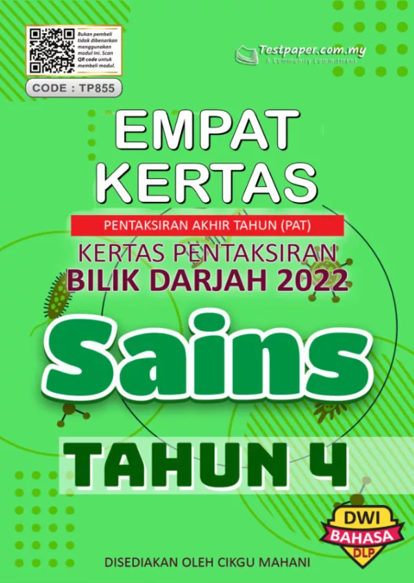 Soalan Ujian PBD Akhir Sains Tahun 4 2022