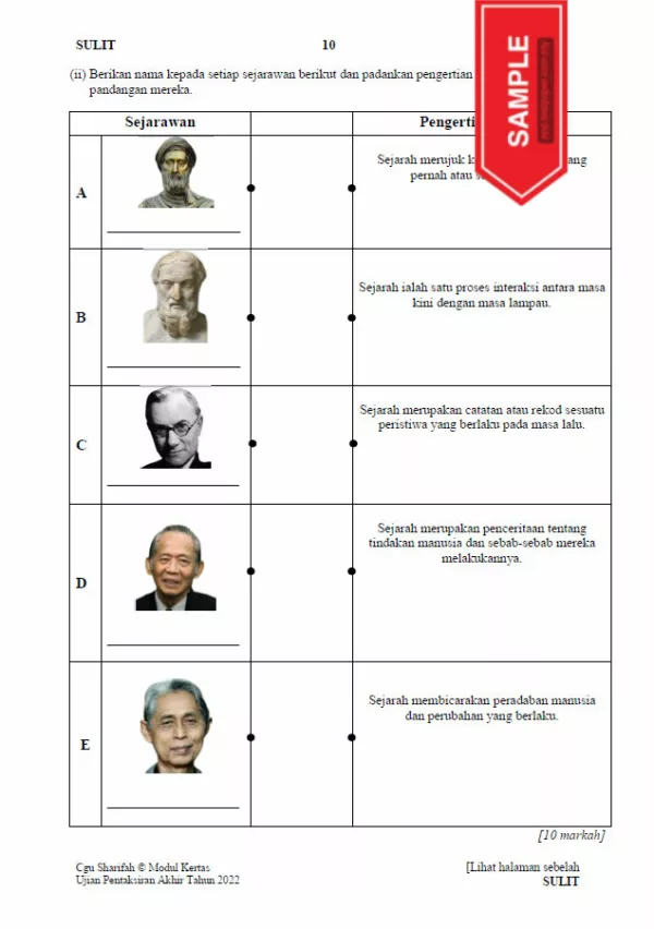 Soalan Ujian PBD Akhir Sejarah Tahun 4 2022