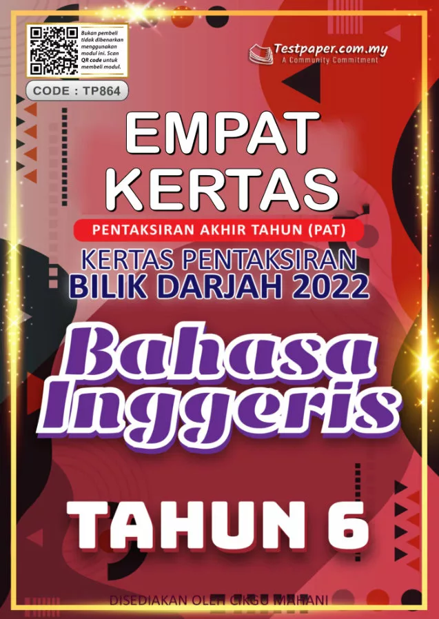 Soalan Ujian PBD Akhir Bahasa Inggeris Tahun 6 2022