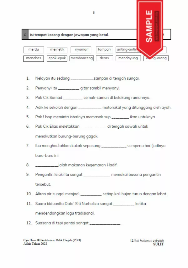 Soalan Ujian PBD Akhir Tahun 2 2022