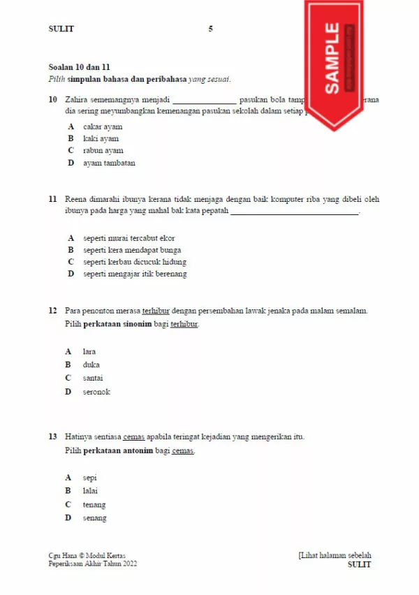 Soalan Ujian PBD Akhir Tahun 4 2022