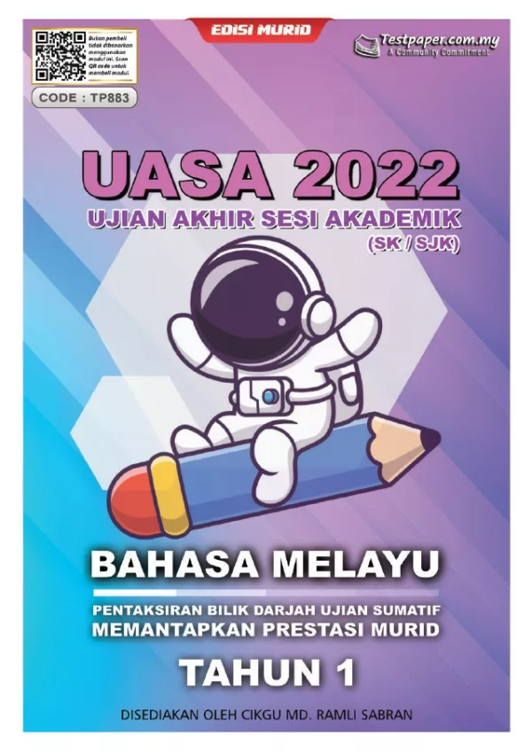 Soalan Ujian Akhir Tahun BM Tahun 1 2022