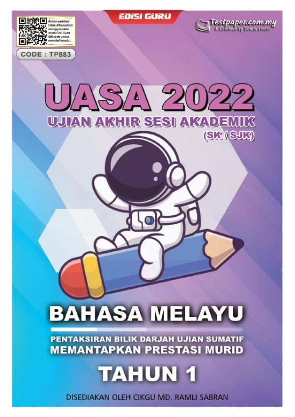 Soalan Ujian Akhir Tahun BM Tahap 1 2022 UASA