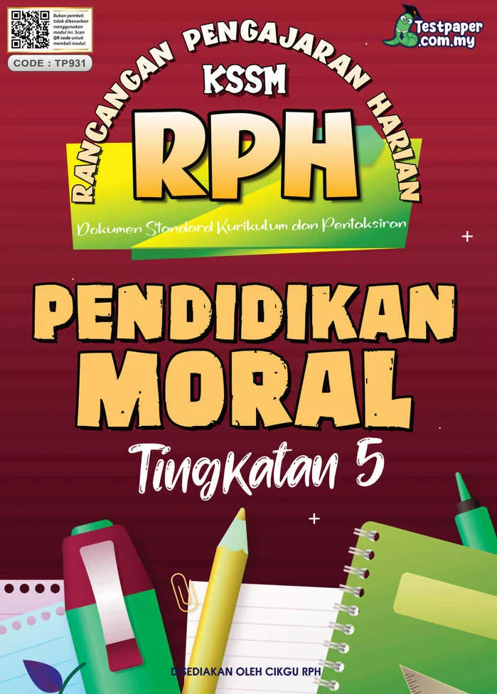 RPH Pendidikan Moral Tingkatan 5 KSSM