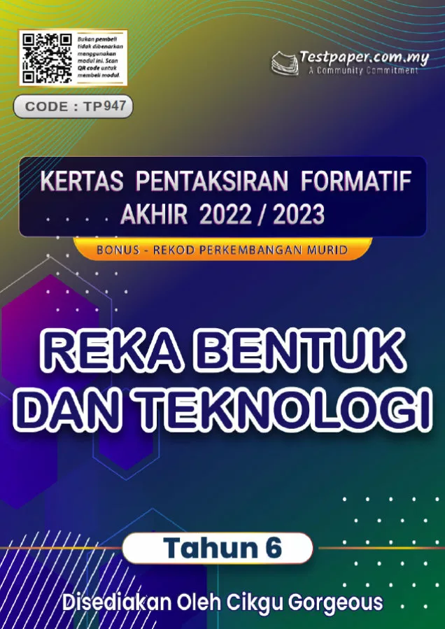 Soalan Ujian Formatif Akhir Reka Bentuk Teknologi Tahun 6 2022-2023