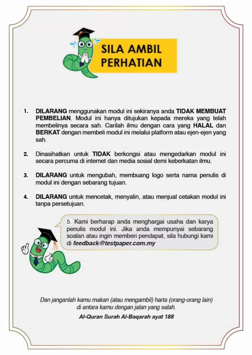 Soalan Latihan Bahasa Inggeris Format UASA Tahun 4-6 Part 7