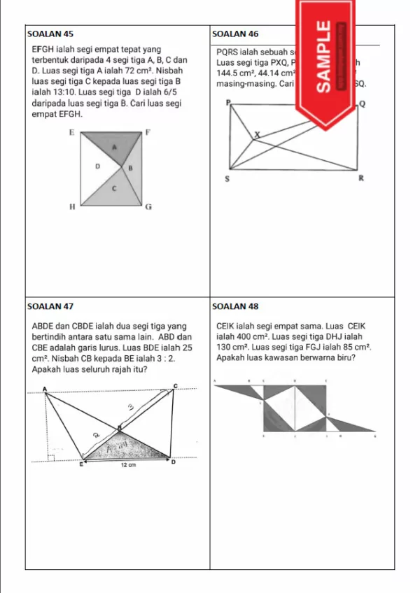 Soalan Latihan Matematik KBAT Bergambar Tahap 2