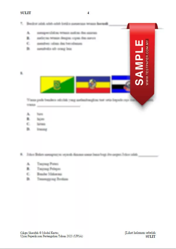 Soalan Ujian Pertengahan Tahun Sejarah Tahun 4 2023