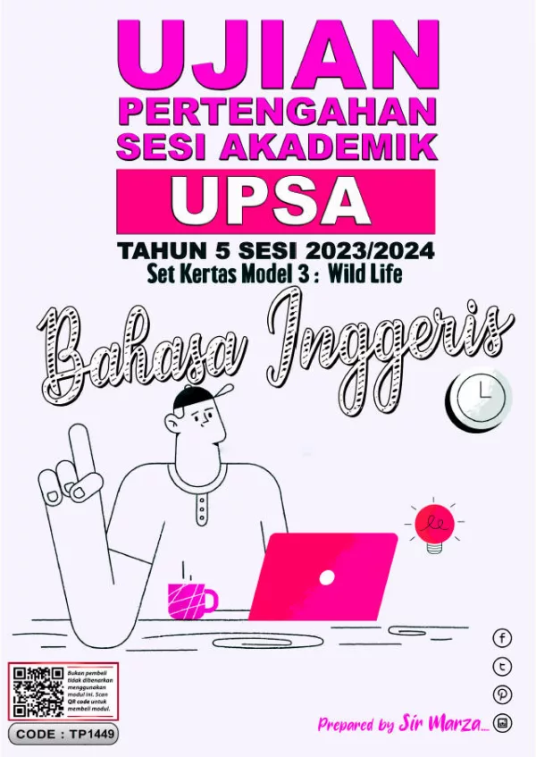 Soalan Ujian UPSA Bahasa Inggeris Tahun 5 Bab 3