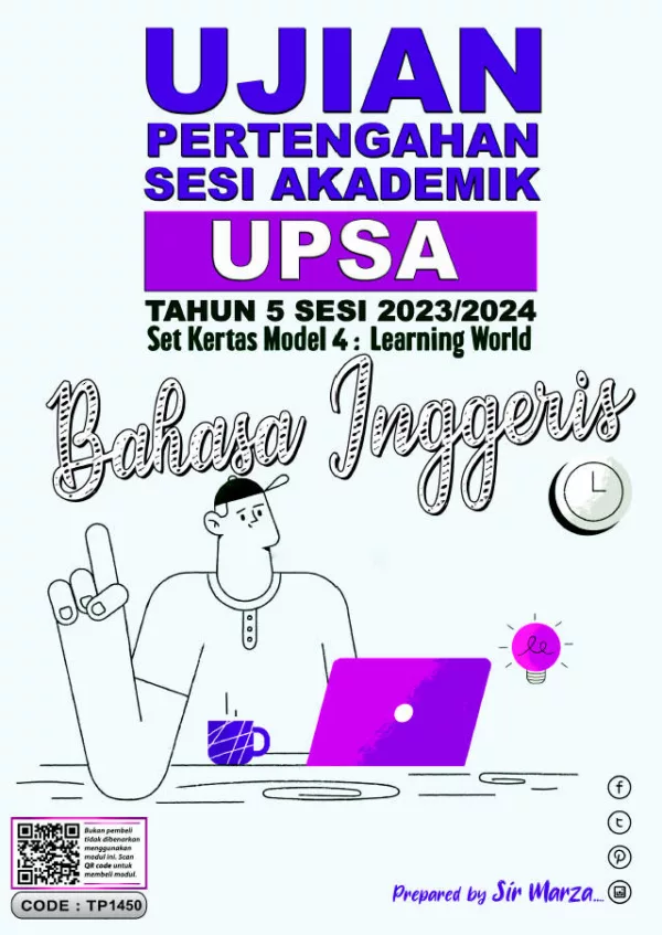 Soalan Ujian UPSA Bahasa Inggeris Tahun 5 Bab 4