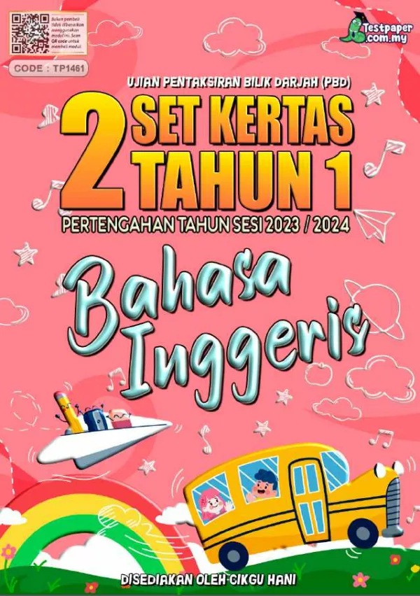 **Bahan Soalan Ujian PBD Tahun 1 2023** merupakan satu sumber pembelajaran yang sangat penting bagi murid-murid yang berada di tahun pertama sekolah rendah. Soalan-soalan ini direka untuk menguji kefahaman murid-murid terhadap pelbagai subjek yang diajar di sekolah, sekaligus memberi gambaran yang jelas tentang tahap penguasaan mereka dalam mata pelajaran tersebut. Dengan adanya bahan soalan ini, guru-guru dan ibu bapa dapat menilai secara berkesan perkembangan akademik anak-anak mereka dan mengenal pasti mana-mana bahagian yang memerlukan penambahbaikan. Selain itu, bahan ini juga membantu murid-murid untuk bersedia menghadapi peperiksaan dengan lebih baik melalui latihan yang konsisten. Penggunaan bahan soalan ini bukan sahaja memberikan pendedahan kepada format soalan yang berkemungkinan besar akan keluar dalam peperiksaan sebenar, tetapi juga meningkatkan keyakinan murid-murid apabila mereka sudah biasa dengan jenis soalan yang akan dihadapi. Oleh itu, bahan soalan ini menjadi alat bantu mengajar yang sangat berkesan untuk membantu murid-murid mencapai keputusan yang lebih baik dalam peperiksaan. Ibu bapa juga dapat memantau prestasi anak-anak mereka dengan lebih mudah melalui latihan yang disediakan dalam set soalan ini. ### Penerangan Bahan Soalan Ujian PBD Tahun 1 2023 - Bahan ini terdiri daripada pakej bundle yang mengandungi 8 set kertas ujian untuk Ujian Pertengahan Tahun (PBD Sesi 2023/24) Tahun 1. - Disediakan dan disusun oleh guru berpengalaman, Cikgu Hani. - Setiap set kertas ujian lengkap dengan skema jawapan. - 8 set kertas ujian ini merangkumi 4 subjek utama: 1. 2 set kertas Bahasa Melayu (Soalan dan Skema Jawapan) - Kod Modul TP1460. 2. 2 set kertas Bahasa Inggeris (Soalan dan Skema Jawapan) - Kod Modul TP1461. 3. 2 set kertas Sains (Soalan dan Skema Jawapan) - Kod Modul TP1462. 4. 2 set kertas Matematik (Soalan dan Skema Jawapan) - Kod Modul TP1463. - Kertas soalan dan jawapan disediakan dalam dua format: 1. Format PDF. 2. Format Microsoft Word (boleh edit). - Soalan disediakan dalam format dwibahasa (DLP): 1. Bahasa Melayu. 2. Bahasa Inggeris. **Kesimpulan**, mendapatkan *Bahan Soalan Ujian PBD Tahun 1 2023* adalah satu langkah bijak bagi memastikan anak-anak bersedia sepenuhnya untuk menghadapi peperiksaan. Ia memberikan kelebihan dalam persediaan ujian dengan latihan yang terarah, lengkap dengan skema jawapan dan dalam format yang mudah diakses serta digunakan. Dengan adanya bahan ini, murid-murid dapat berlatih dengan lebih berkesan, dan ibu bapa serta guru dapat memantau serta membimbing mereka dengan lebih tepat.