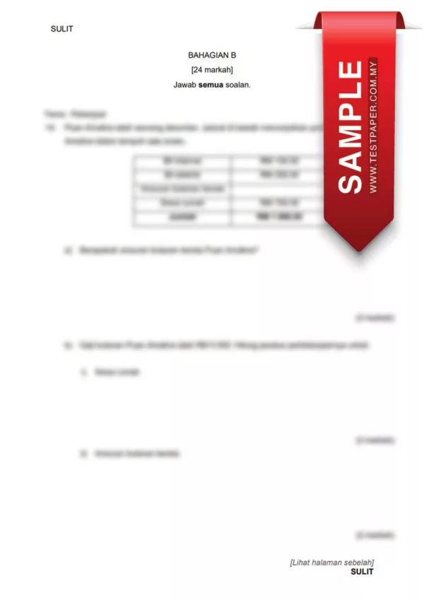 Soalan Ujian UPSA Matematik Tahun 4 2023