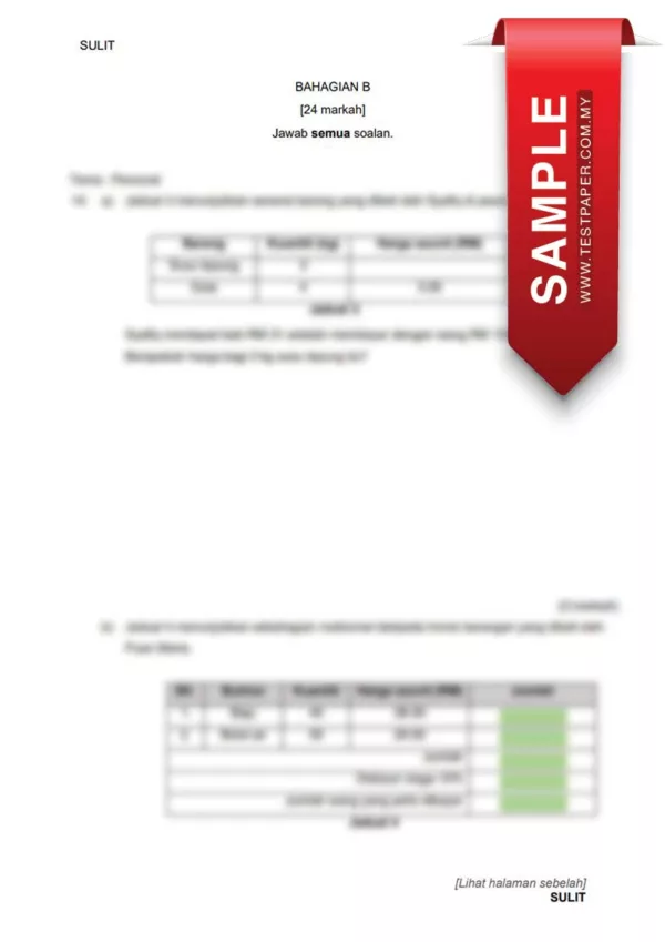 Soalan Ujian UPSA Matematik Tahun 6 2023