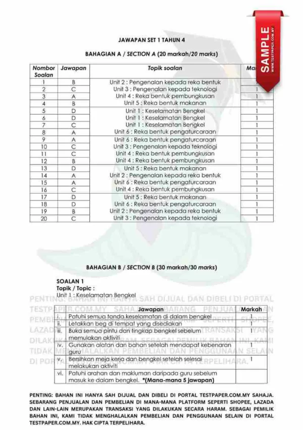 Soalan Akhir Tahun PAT RBT Tahun 4 2024