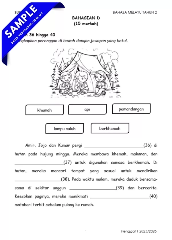 Soalan BM Tahun 2 Sumatif 1