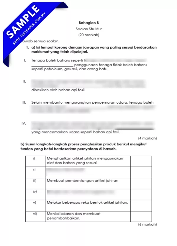 Ujian RBT Tahun 5 Sumatif