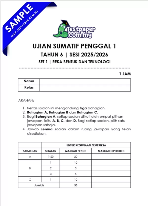 RBT Tahun 6 Ujian Sumatif 1