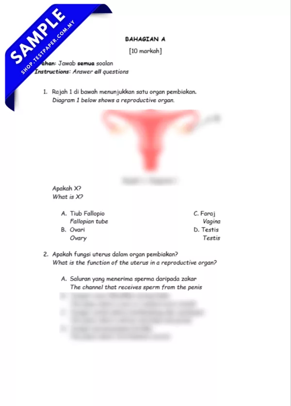 Sains Tahun 6 Ujian Sumatif