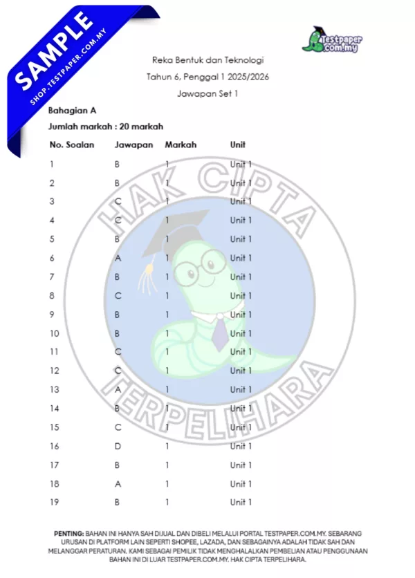 RBT Tahun 6 Ujian Sumatif 1