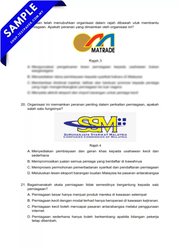Akses Ujian Pertengahan Tahun Perniagaan Tingkatan 4 2025-2026 Terdapat Pilihan JSU dan 2 Format Lain