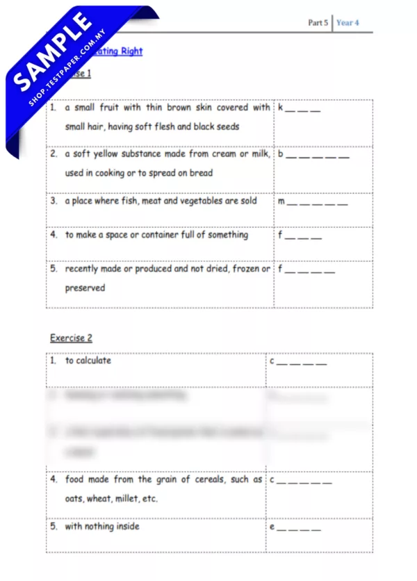 UASA English Part 5 Year 4