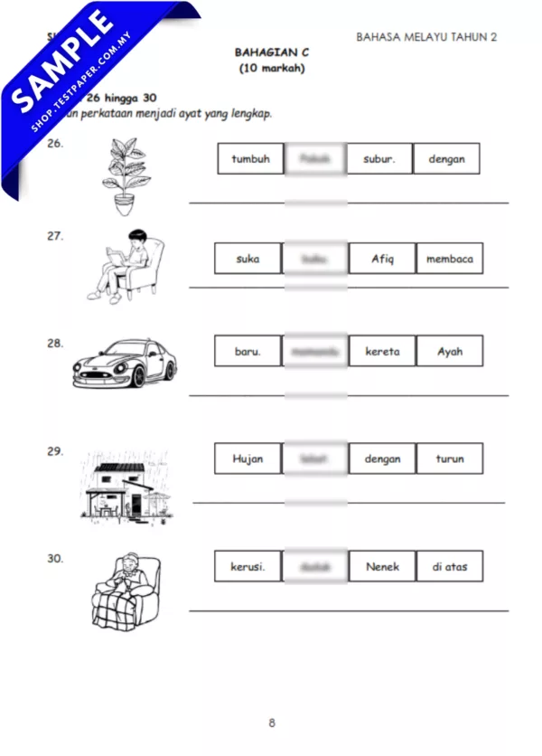 Modul Ujian BM Tahun 2 Pertengahan Tahun 2025/2026 Disediakan Format PDF, Word dan JSU Terkini