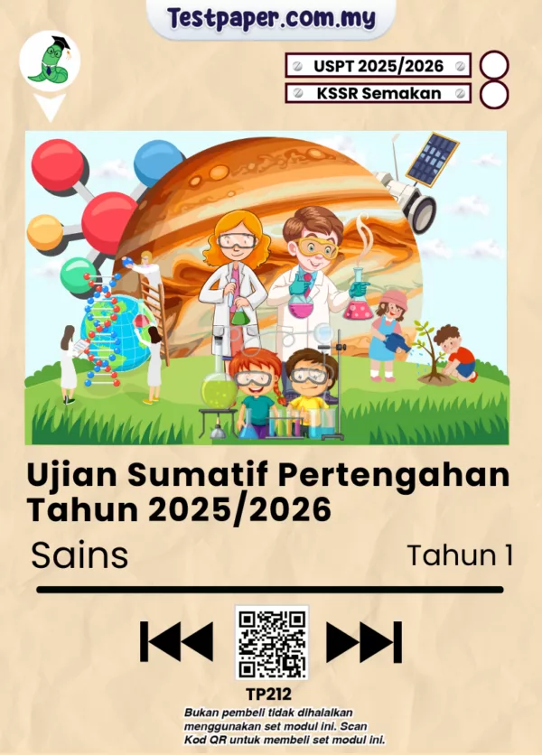 Sumber Ujian Sains Tahun 1 Pertengahan Tahun 2025/2026 Terdapat Format PDF dan Word Serta JSU