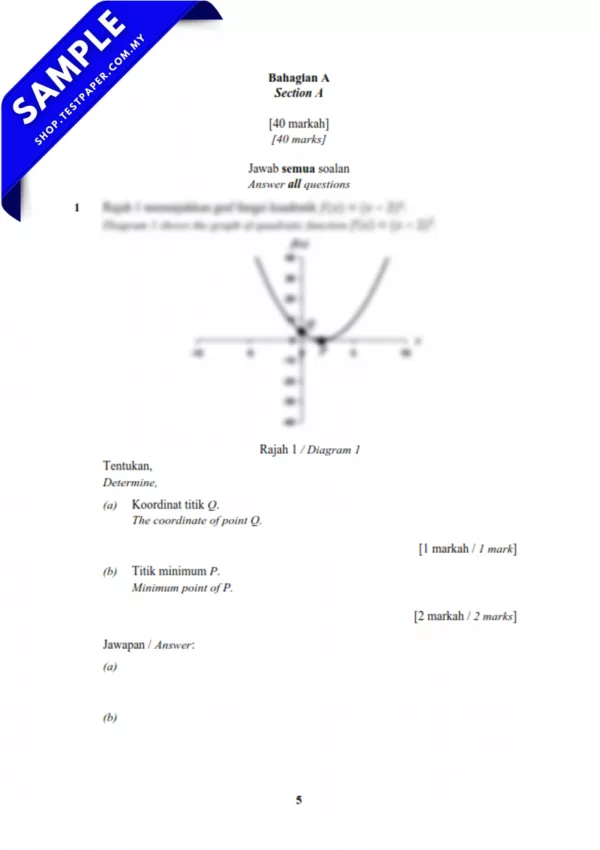 Rujukan Ujian Pertengahan Tahun Matematik Tingkatan 4 2025/2026 Dalam Format JSU-Word-PDF