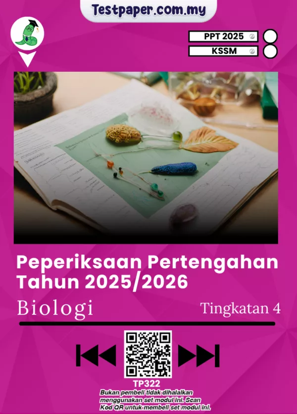 Kertas Ujian Biologi Tingkatan 4 Pertengahan Tahun 2025-2026 Dengan Format Pilihan JSU