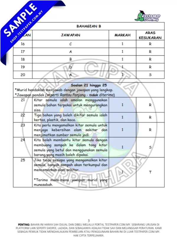 Dapatkan Soalan Pertengahan Tahun BM Tahun 3 2025/2026 Dalam PDF dan Word