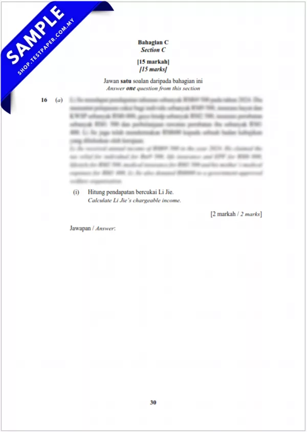 Kertas Ujian Matematik Tingkatan 5 Pertengahan Tahun 2025/2026 Terdapat Bahan JSU