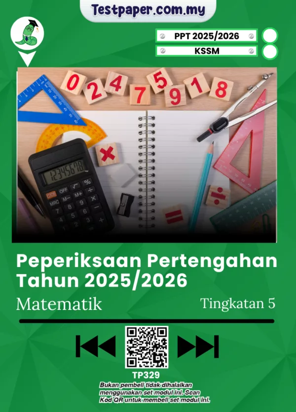 Kertas Ujian Matematik Tingkatan 5 Pertengahan Tahun 2025/2026 Terdapat Bahan JSU